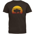 thumbnail image 1 of T-shirt Rétro des Années 70 Coucher de Soleil Buffalo Bison pour Homme, 1 of 1