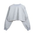 thumbnail image 4 of Yuyuzo Chandails en Molleton Courts pour Femmes Manches Longues Couleur Unie Col Rond Ample Décontracté Automne Pull Tops, 4 of 6