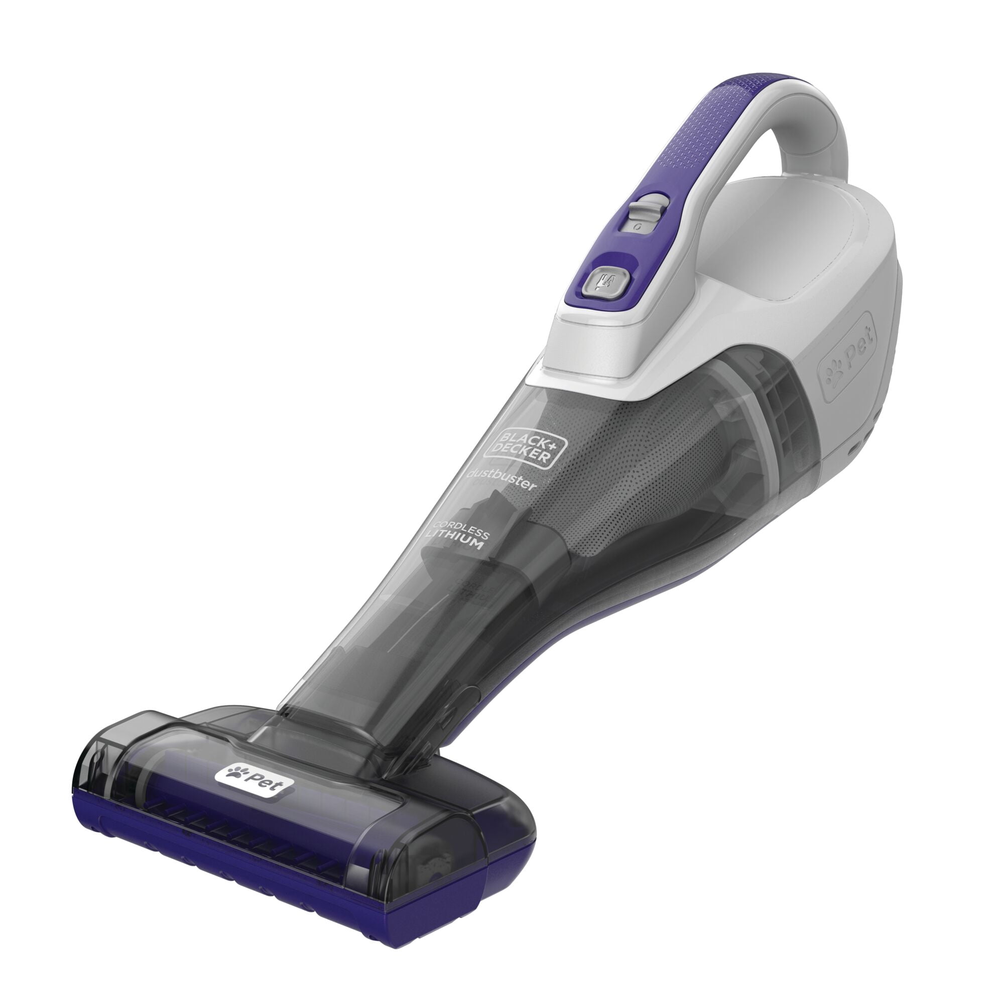 BLACK+DECKER Furbuster Cordless Pet Handheld Vacuum Cleaner with Motorized Pet Head & Anti-Tangle Brush, HLVB315JP07W