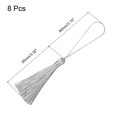 thumbnail image 2 of Unique Bargains 6.5' Silky Bookmark Tassels with Loop for DIY Craft Accessory, 8Pack Grey, 2 of 5