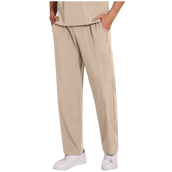 Liquidation! Grrvtrz Pantalon de Sarrau Cargo pour Hommes - Coupe Classique à Jambe Droite, 4 Poches, Extensible 4 Directions, Pantalon de Sarrau à Cordon Anti-Froissement