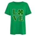 thumbnail image 2 of TopLLC St. Patrick's Day Patricks Day Chemises pour Femmes Hauts de Sarrau St Patricks Day Mode pour Dames St. Imprimé Manches Courtes Col Rond Chemise Femme Décontractée Ample, 2 of 4