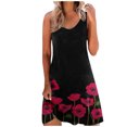 thumbnail image 2 of EGNMCR Robes d'Été Femmes Tendance 2024 Robe Sans Manches pour Femmes Robe Visuellement Mince Mode Imprimé Floral Été Nouveautés Robe à Imprimé, 2 of 7