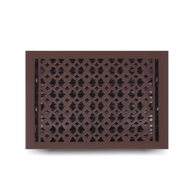 Cast Iron Floor Vent Register 10″ x 14″ – Heavy-Duty Tudor Mushroom Design, Handcrafted Rust-Free Air Vent Cover with Adjustable Damper – Powder Coated Repaintable for Floors & Walls
