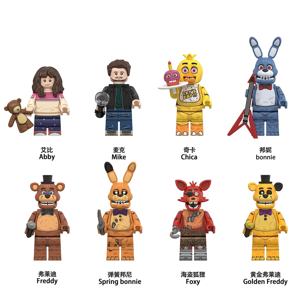 8PCS Animated Character Building Blocks Set - Action Figure Toy with Animal Friends, Creative Construction Gift for Kids