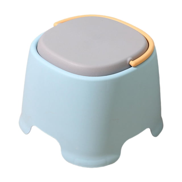 Tnarru Small Stool Chair Creative Stackable Anti Skid Thickened Step Stool Foot Rest for Household Bedroom Living Room Laundry Home blue