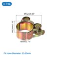 thumbnail image 2 of Unique Bargains 4Pack T-Bolt Hose Clamps, 23-25mm/0.91'-0.98' ID Range, Iron Radiator Hose Clamp Intake Clamp, 2 of 4