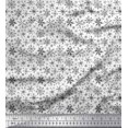 thumbnail image 1 of Soimoi Rayon Fabric Snowflake Artistic Decor Fabric Printed Yard 42 Inch Wide, 1 of 3