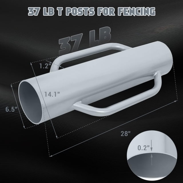 Cherish T Post Driver Heavy Duty Hand Post Pounder with Handle Steel Rammer for U Fence Post Wooden Post Hole Diggers