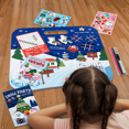thumbnail image 3 of Kit d'art pour bureau à genoux Holiday Time Blue Christmas Friends, 3 of 5