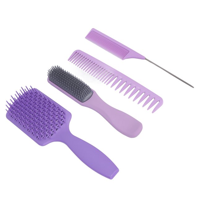 Ensemble de Brosse à Cheveux, 4pcs Brosse à Cheveux Peignes Peignes Peigne Ensemble de Haute Performance