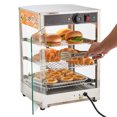 thumbnail image 1 of KFFKFF 3-Tier Commercial Food Warmer Display, 800W Food Display Warmer with LED Light, Adjustable Shelf and Stainless Steel Frame, 86℉~185℉ Air Heating, 60L, 1 of 9