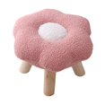 thumbnail image 4 of Siruishop Small Foot Stool Change Shoe Stool Soft Sofa Stool for Bedside Porch Bedroom Pink, 4 of 8