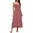 thumbnail image 2 of Ovzne Robes pour Femmes Robe Femme Mode pour Femmes Décontractée Aguichant à Plis Imprimée d'Été Camisole Sans Manches Robe de Printemps Robe Imprimée Liquidation, 2 of 7