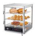thumbnail image 1 of WeChef Chauffe-Pizza Commercial de Comptoir 20 Pouces à 3 Niveaux avec Éclairage LED Réglable Présentoir en Acier Inoxydable pour Buffet Restaurant Présentoir à Pizza, 1 of 9