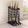 thumbnail image 1 of Aufmer Countertop Knife Storage Rack, Stainless Steel Knife Holder with Drainage Tray, Integrated Kitchen Knife Block for Multiple Blades, 1 of 5