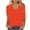 Orange, variant on Meichang 3/4 Length Sleeve Tops for Women Dressy Casual V Neck T-Shirts Tunic Comfy Solid Color Shirts Basic Tees Lightweight Soft Stertch T Shirt Top