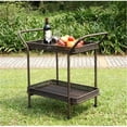 thumbnail image 1 of Outdoor Espresso Wicker Patio Furniture Serving Cart, 1 of 1