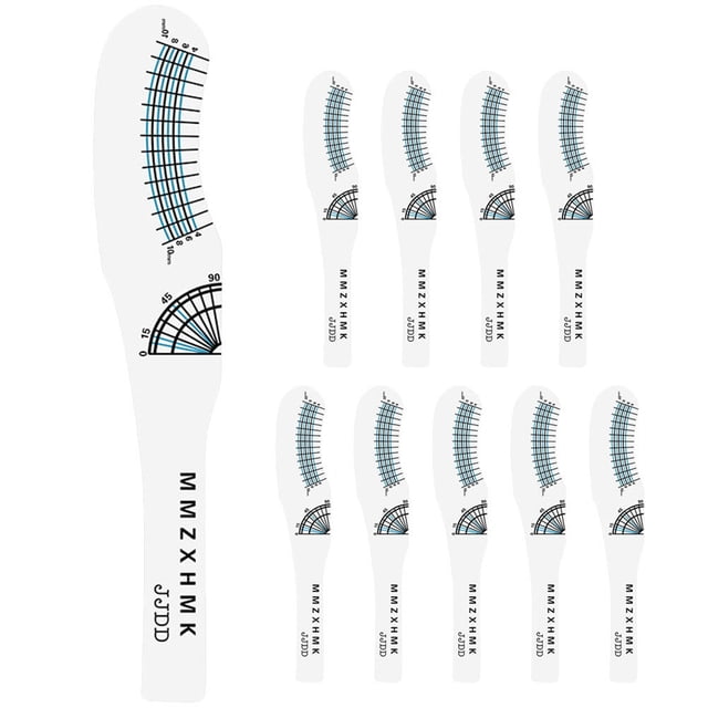 10 Pcs Règle de Mesure de Cils Outil de Mesure de Longueur de Cils