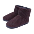 thumbnail image 1 of Dunlop - Mens Furry Sherpa Slipper Boots with Memory Foam Sole | Ankle Boot Slippers, 1 of 2