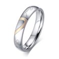 thumbnail image 2 of Puzzle Heart Wedding Band Ring for Valentine Lovers EngageMenst Promise, 2 of 5