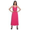 thumbnail image 1 of Moomaya Robe Longue Unie Sans Manches à Bretelles Spaghetti Ajustables pour Femmes, 1 of 6