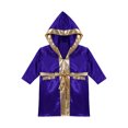 thumbnail image 4 of Alvivi Enfants Garçons Robe de Boxe Art Martial Muay Thaï Uniforme Manches Longues Kick Boxe Robe à Capuche Ensembles Violet 12, 4 of 7