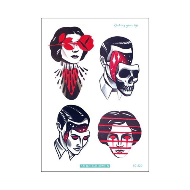 CAROOTU Halloween Stickers Waterproof Simulation Scratches Scars Bite Marks Simulation Fake Wound Tattoo