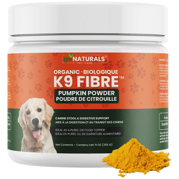 Pumpkin Powder for Dogs Organic 9 oz (255g) - Canadian Made - Premium Fibre - Canine Stool & Digestive Support - No Diarrhea or Scoots! by miNATURALS