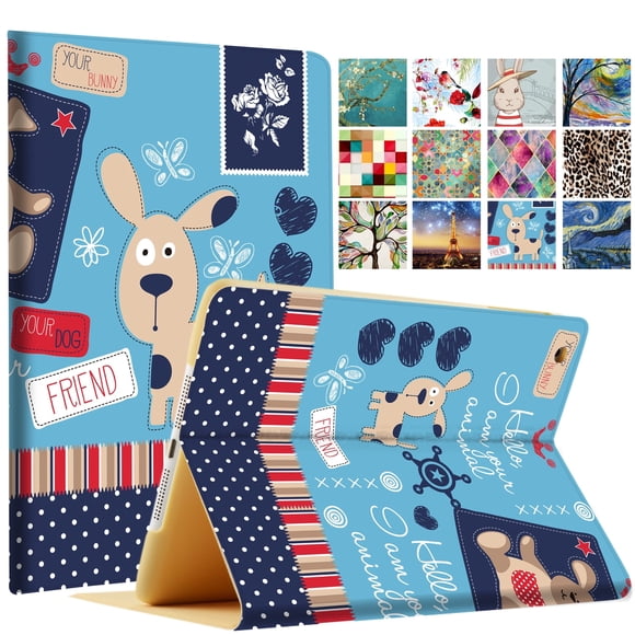 iPad Air 5 2022 / Air 4 2020 10.9 Inch [ Air 4th Air 5th Gen ] A2316 A2324 A2325 A2072 A2588 MM9E3LL/A MM9D3LL/A Printed Folio Magnetic Smart Protective Sleek & Classic Design Cover - Puppy Friend