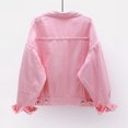 thumbnail image 4 of jsaierl Women Spring And Autumn Coats Warm Solid Long Sleeve Denim Jacket Outerwear, 4 of 5