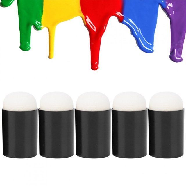 FLAMEEN Éponge à Doigts, 5 Pcs pour Peinture de Cartes pour Enfants Adultes