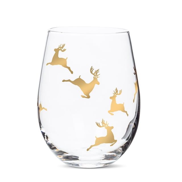 Ensemble de 1 Verre à Vin Sans Pied de Renne