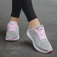 thumbnail image 2 of Espadrilles pour Femmes Chaussures de Course Décontractées Chaussures Rondes avec Sangles en Maille Mode Plates Chaussures de Course pour Femmes Rose 38, 2 of 8