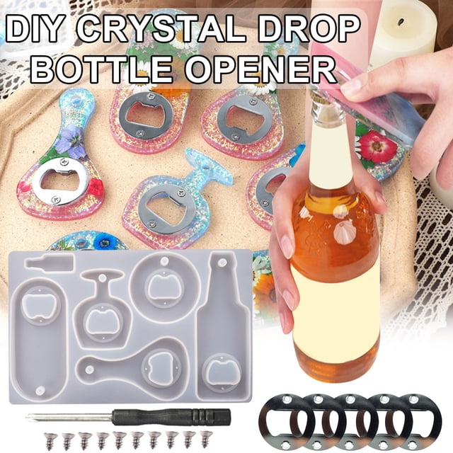 XZNGL Corkscrew DIY Crystal Resin Epoxy Silicone Mold Beer Spanner Bottle Opener