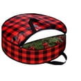 thumbnail image 2 of Home Textile Storage Clearance Reath Storage Bag 24 Garland Holiday Container With Plaid Christmas Storage Box With Duty Handle And Clear Window For Xmas, Home Textile Home Textile Storage, 2 of 3