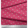 thumbnail image 2 of Soimoi Moss Georgette Fabric Leaves & Rose Floral Print Fabric by Yard 42 Inch Wide, 2 of 3