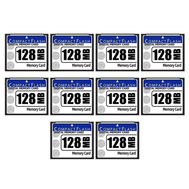 10X 128MB Compact Flash Memory Card for Camera, Advertising Machine, Industrial Computer Card