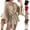 Style1-Khaki dresses for women, variant on Mceream Women's Loose Fit Wrap Dress with Tie Waist, Bell Sleeve, Casual Linen Look for Summer Beach & Vacation Outfits – Comfortable & Breathable Red XXL