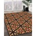 thumbnail image 3 of Ahgly Tapis Rond Lavable en Machine Intérieur Transitionnel Bronze Brun, 3 Pieds Rond, 3 of 7