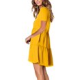 thumbnail image 2 of Robe Tunique d'Été pour Femme à Col en V, Décontractée, Ample et Fluide, Coupe Évasée, 2 of 3