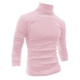 thumbnail image 1 of INSPIRE CHIC Chandails pour Hommes, Chandail à Col Roulé, Manches Longues, Extensible, Coupe Ajustée, Hauts 34 Rose, 1 of 8