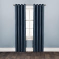thumbnail image 1 of Mainstays Faux Suede 84" Drapery Grommet Window Curtains Panel, Navy, 1 of 6