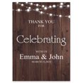 thumbnail image 1 of Darling Souvenir MADE WITH LOVE Custom Thank You For Celebrating With UsFairy Lights On Wood PanelWelcomeSignIdeal For Celebration - 18x12, 1 of 5