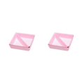 thumbnail image 2 of QualitChoice Home Hotel Felt Keys Tapes Phone Watch Storage Box Living Room Drawer Pens Remotes Jewellery Organizer Container Pink 2PCS, 2 of 6