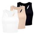 thumbnail image 1 of HBFAGFB Lightweight Tank Tops Womens 3 Piece Seamless Workout Shirts Simple Undershirt Grey Size XXL, 1 of 3