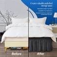 thumbnail image 4 of Wrap Around Bed Skirt 21" inch Drop Easy Care Microfiber Made Bedskirts (RV King-Dark Grey), 4 of 6