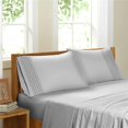 thumbnail image 1 of Ensemble de Draps en Satin de Confort Égyptien, Blanc - Lit Simple, 1 of 1