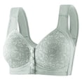 thumbnail image 1 of New Soft Padded Front Closure Bra For Women Comfortable Wireless And Steel Vest Style Plus Size Women S Bras Sports Bra Women Bra with Back Support Women Bras plus Size Front Close Work Out Bra Back, 1 of 7