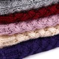 thumbnail image 3 of Unisex Warm Knit Neck Circle Scarf Chunky Thick Circle Loop Scarf (White), 3 of 4